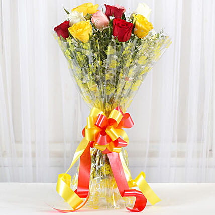 Multicolored Roses Bouquet