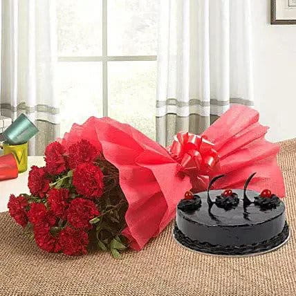 Carnation and Chocolate Love Combo