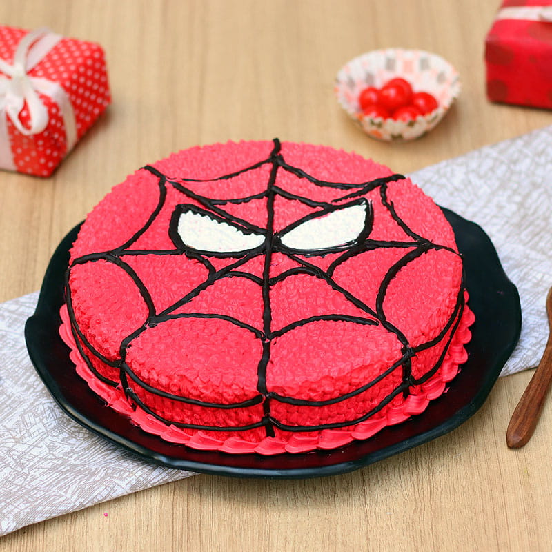 Spiderman-Themed Birthday Cake