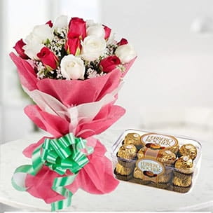 Rose Bouquet with Ferrero