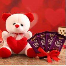 Chocolate Bliss & Cuddles: 5 Dairy Milk Bars with a Teddy🍫🧸💖